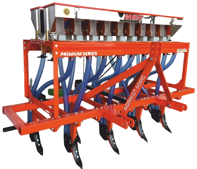 Agrikot Premium Series Seed Cum Fertilizer Drill manufactured in Rajkot Gujarat